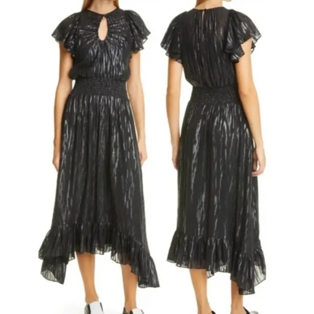 Rebecca Taylor 0 Black Shimmer Dress